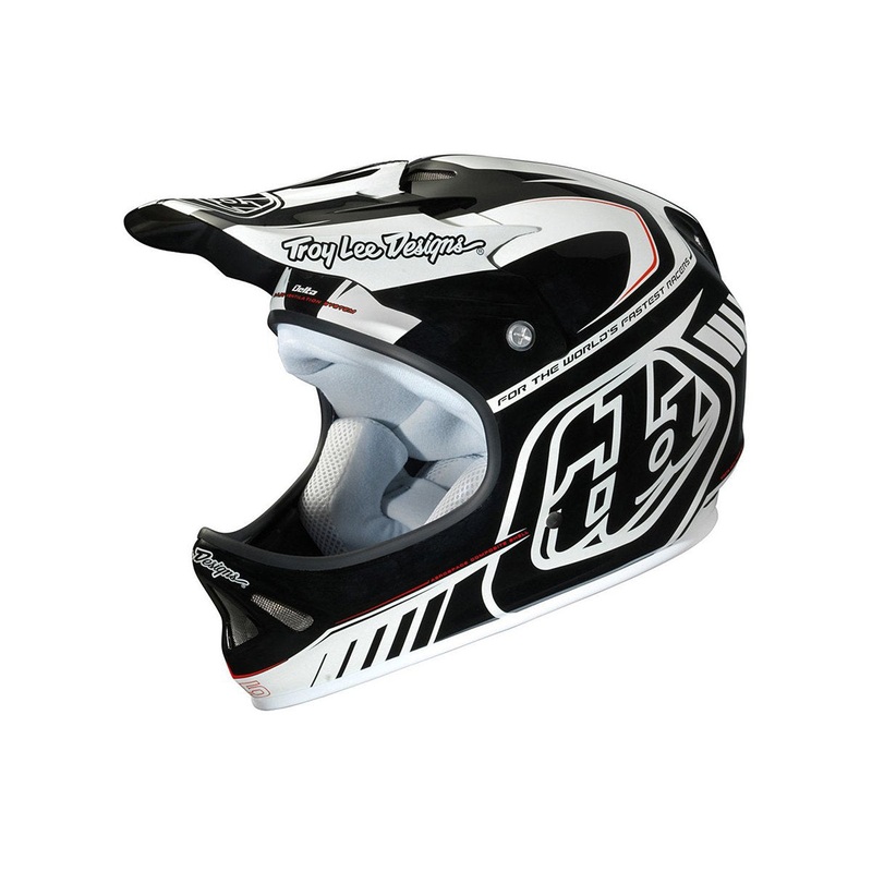 Troy Lee Designs D2 Delta Full Face Helmet – White-Black White – Black Medium/Large