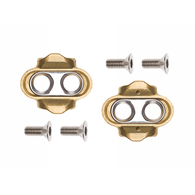 Crank Brothers Premium Cleats – Gold Gold Pair – 2 Bolt