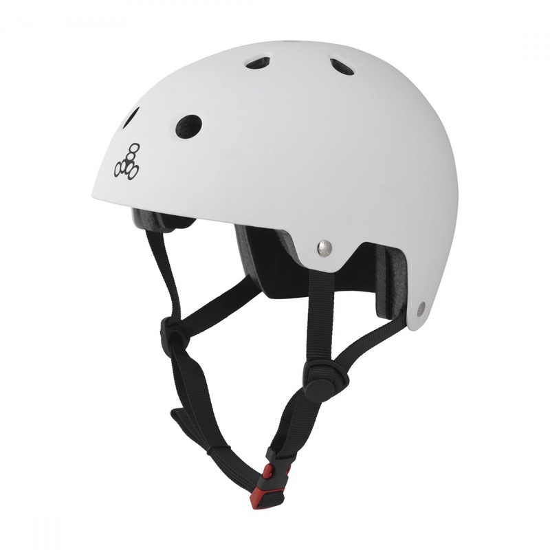 Bike Helmet Triple Eight Dual Certified ABS Hardshell EPS Liner X-Small/Small White