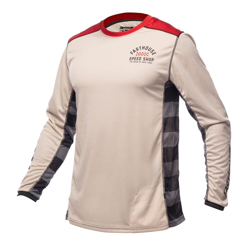 Fasthouse Classic Outland Long Sleeve MTB Jersey – Cream Cream Small