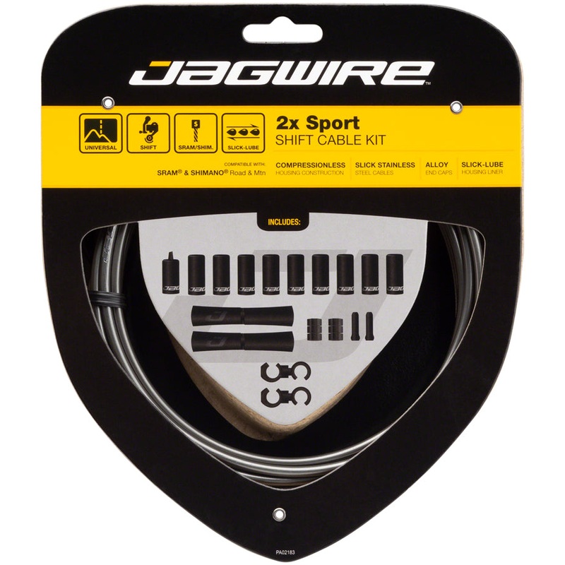Jagwire 2x Sport Shift Cable Kit SRAM/Shimano Ice Gray