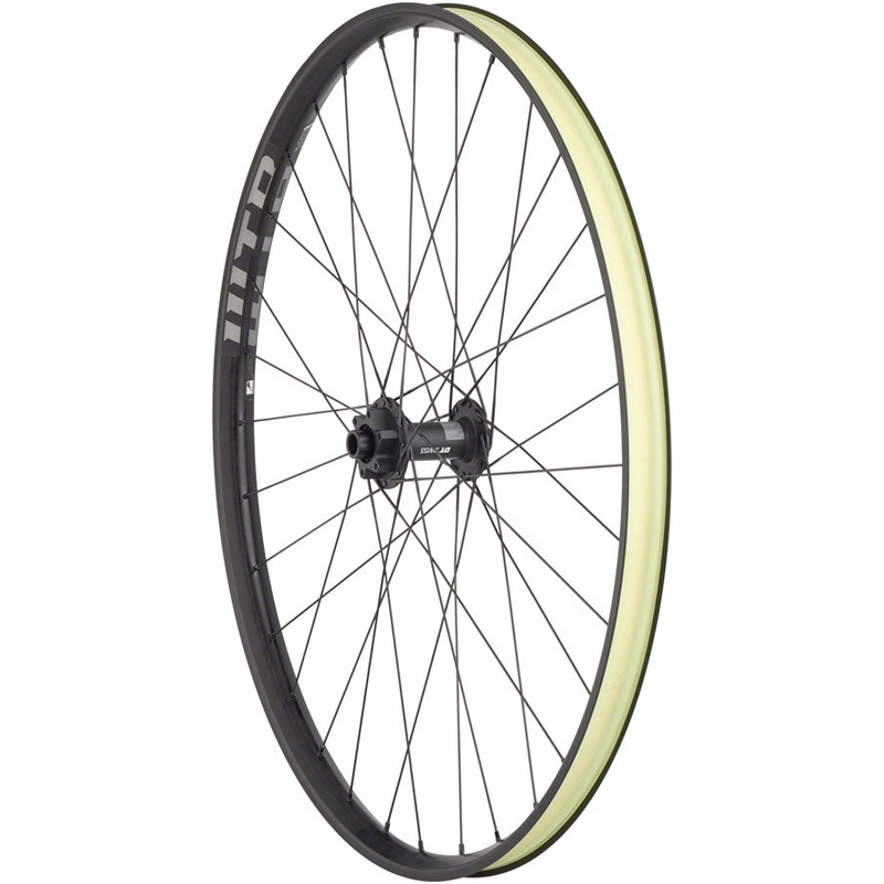 Quality Wheels DT 370 / WTB KOM i30 Front Wheel – 29″, 15 x 110mm, 6-Bolt, Black, 32H