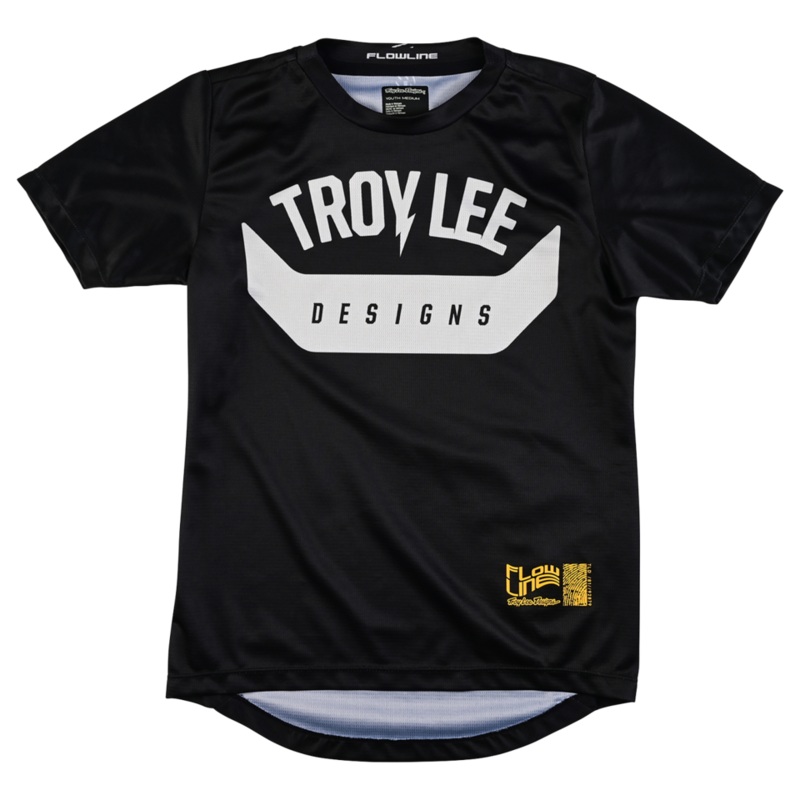 Troy Lee Designs Flowline Short Sleeve MTB Jersey – Youth – Aircore – Black Black X-Small