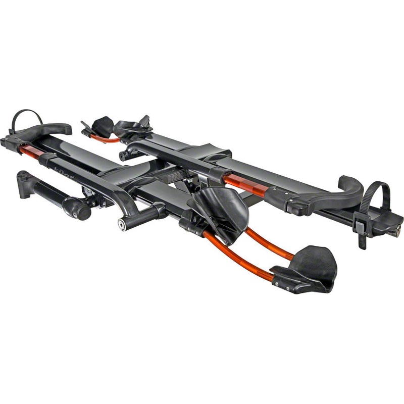 Kuat NV 2.0 Hitch Bike Rack – 2-Bike, 1-1/4″ Receiver, Metallic Gray/Orange