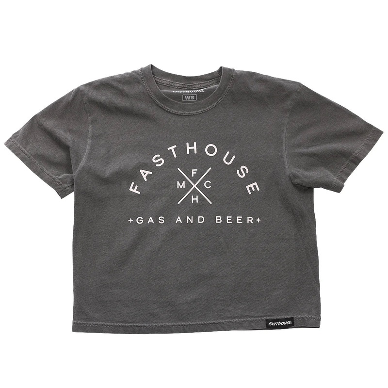 Fasthouse Theory Crop Tee – Womens – Washed Black Washed Black Large