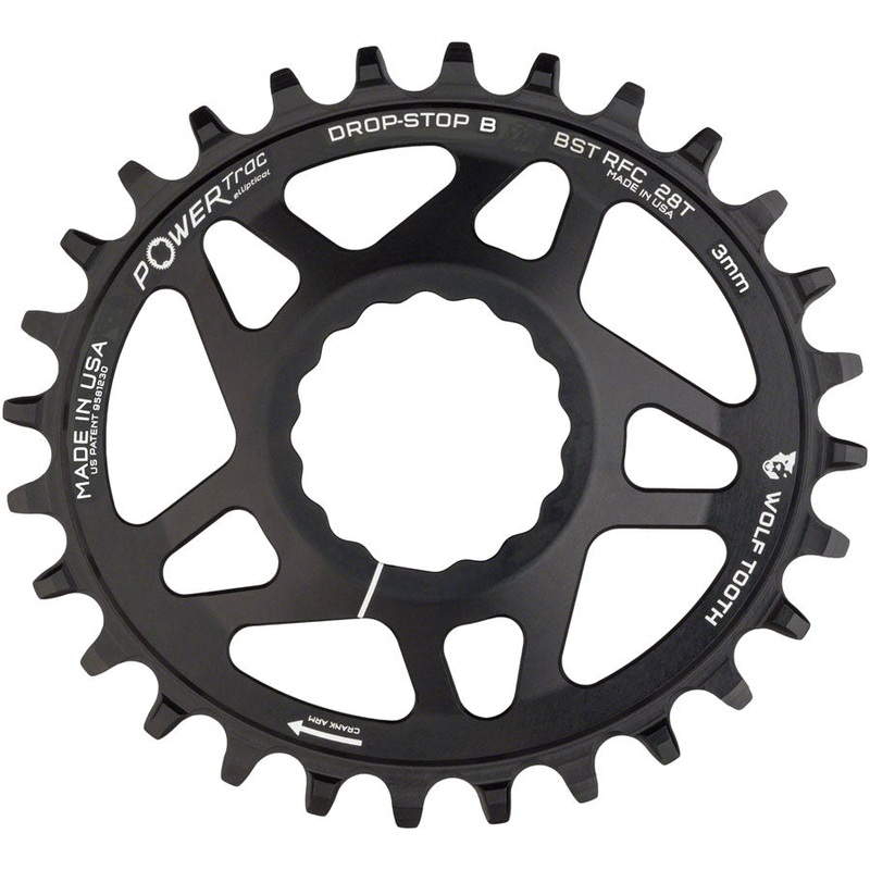 Wolf Tooth Elliptical Direct Mount Chainring – 28t, RaceFace/Easton CINCH Direct Mount, Drop-Stop B, For Boost Cranks,