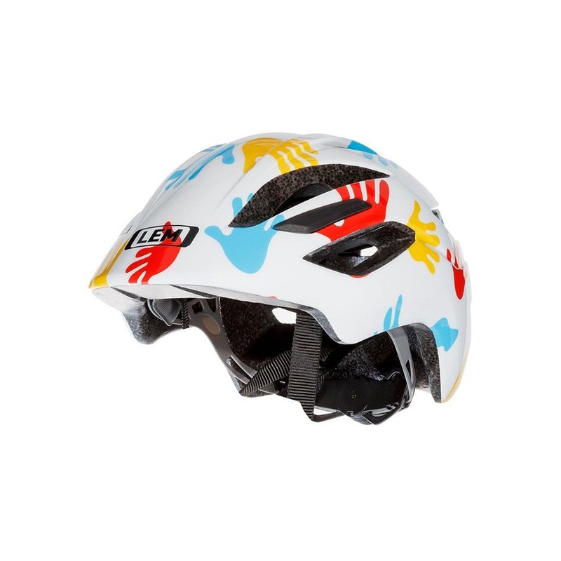 LEM Lil’ Champ Toddlers Bike Helmet – White Hands White Hands One Size