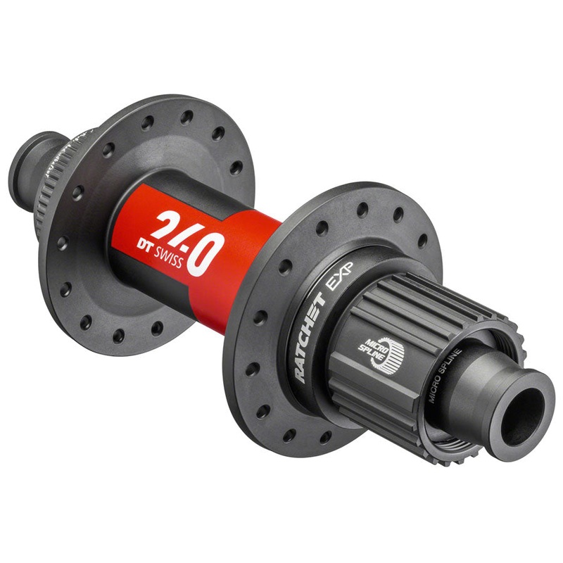 DT Swiss 240 EXP Rear Hub – 12 x 142mm, Center-Lock, Micro Spline, Black/Red, 28H, 36pt