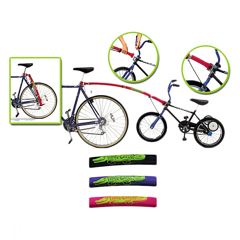 Universal Trail Gator Tow Bar for Kids’ Bikes – Folding, Lightweight, Heavy-Duty Steel, Fits 12-20″ Bikes, Supports up to 70lbs, Multiple Colors Blue
