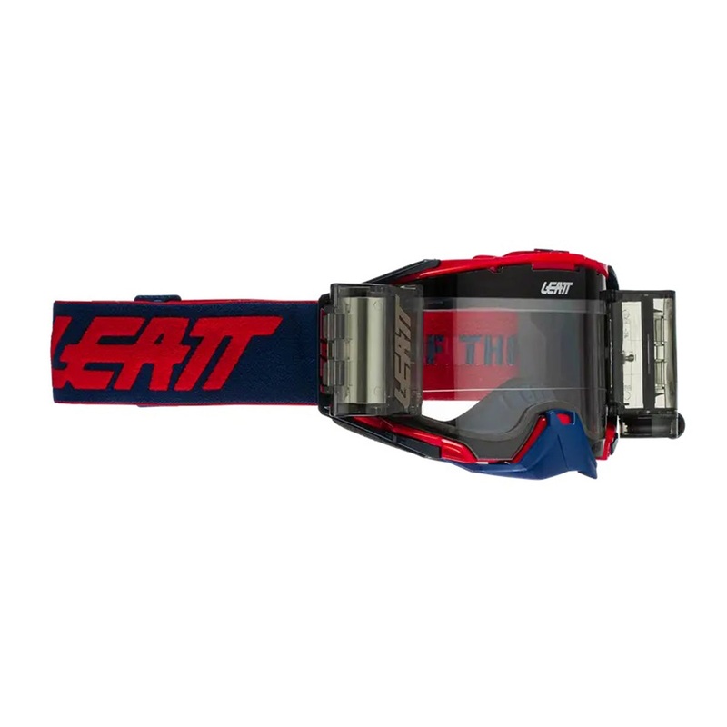 Leatt Velocity 6.5 Roll-Off MTB Goggle – Red-Blue – 2024 Red – Blue Clear – 83% Lens
