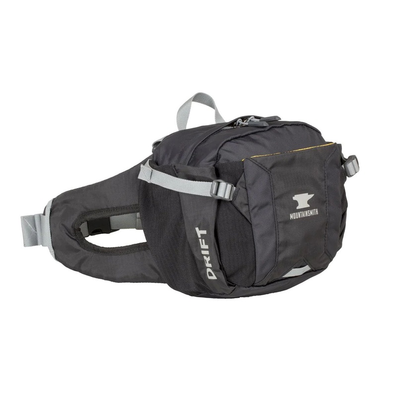 Mountainsmith Drift Lumbar Pack 5.0L| Lightweight Water-Resistant Cycling & Hiking Pack with Tuck-Away Waist Belt, Compression Straps & Bike Light Loop Black