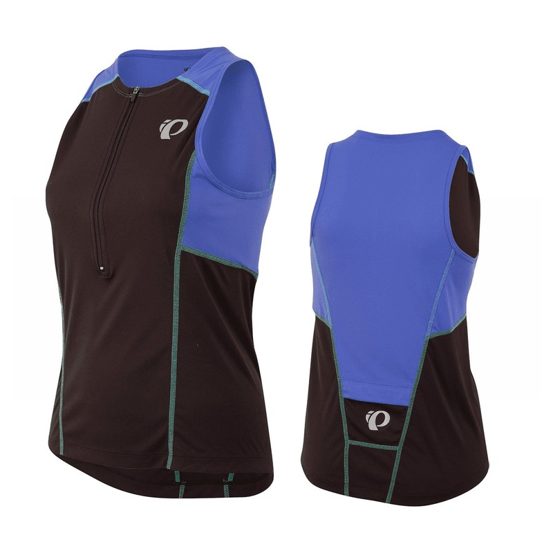 Pearl Izumi Select Pursuit Tri Sleeveless Jersey – Womens – Black-Dazzling Blue Black – Dazzling Blue Small