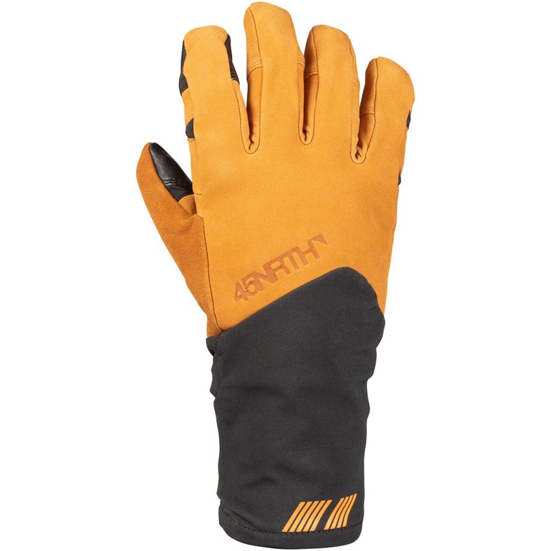 45NRTH 2023 Sturmfist 5 LTR Leather Gloves – Tan/Black Full Finger Small