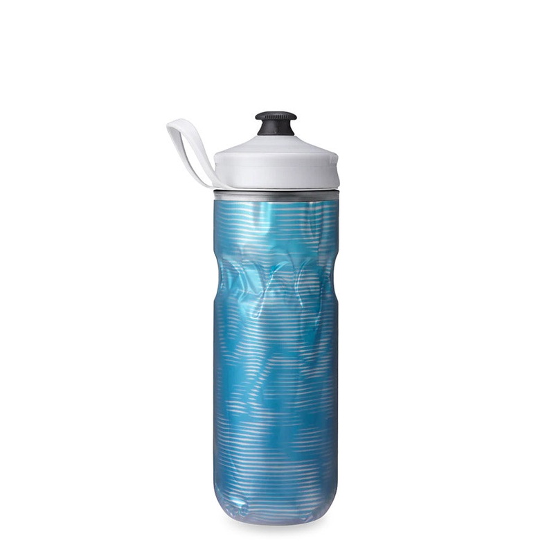 Ride in Cool Comfort: Insulated & Non-Insulated Sport Water Bottles with Advanced Tri-Layer Insulation, Lightweight Design, and Spill-Free Sport Cap 600ml / 20oz Blue