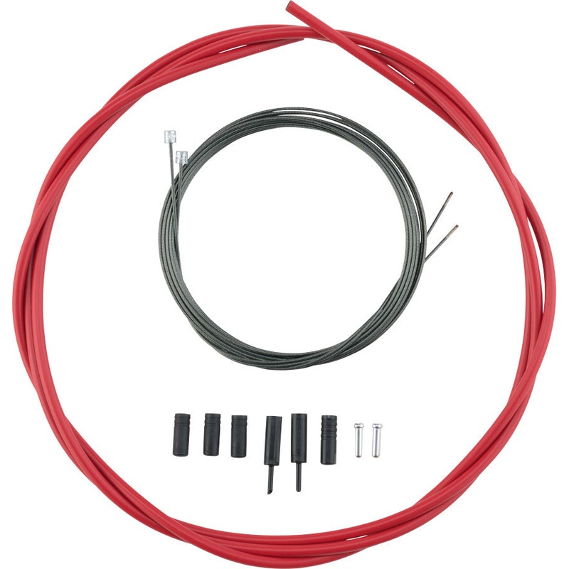 Shimano Road Optislick Derailleur Cable and Housing Set Red