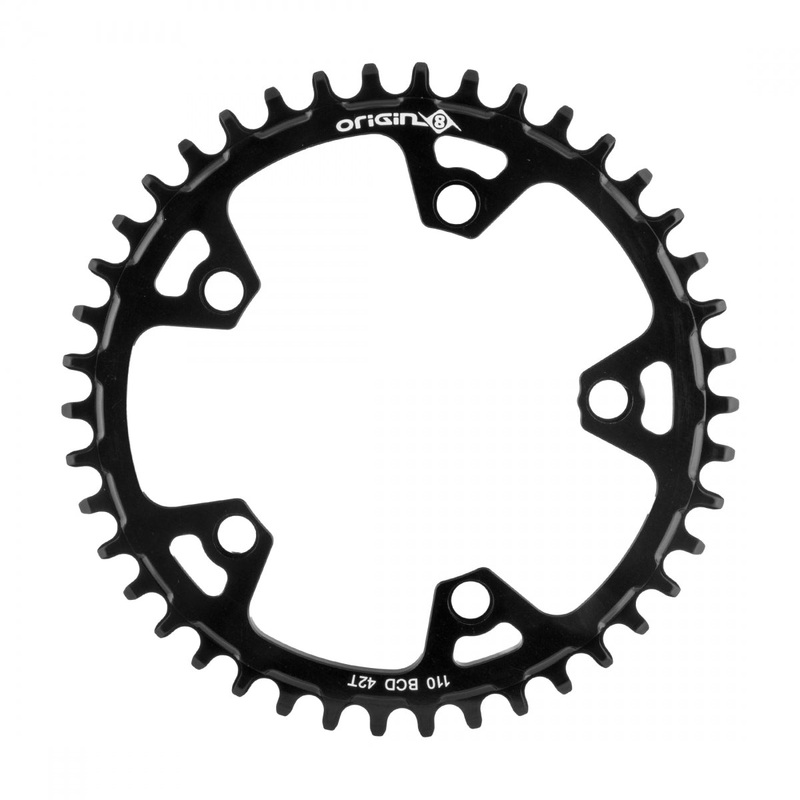 Origin8 Holdfast 1x Chainring 110mm BCD 42T 1x 110mm 5-bolt Black Narrow/Wide