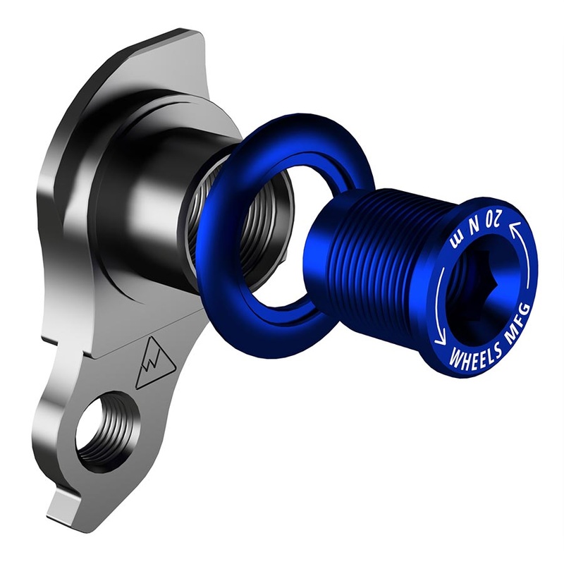 Wheels Manufacturing Universal Derailleur Hanger – 487-6 For Trek ABP MTB Frames designed to accept SRAM UDH BLK/Blue