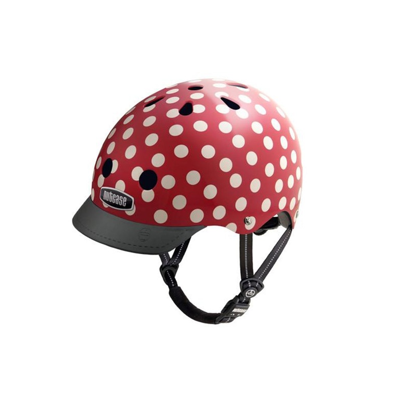 Nutcase Mini Dots Helmet – Mini Dots-Red Mini Dots – Red Medium – 56-60cms