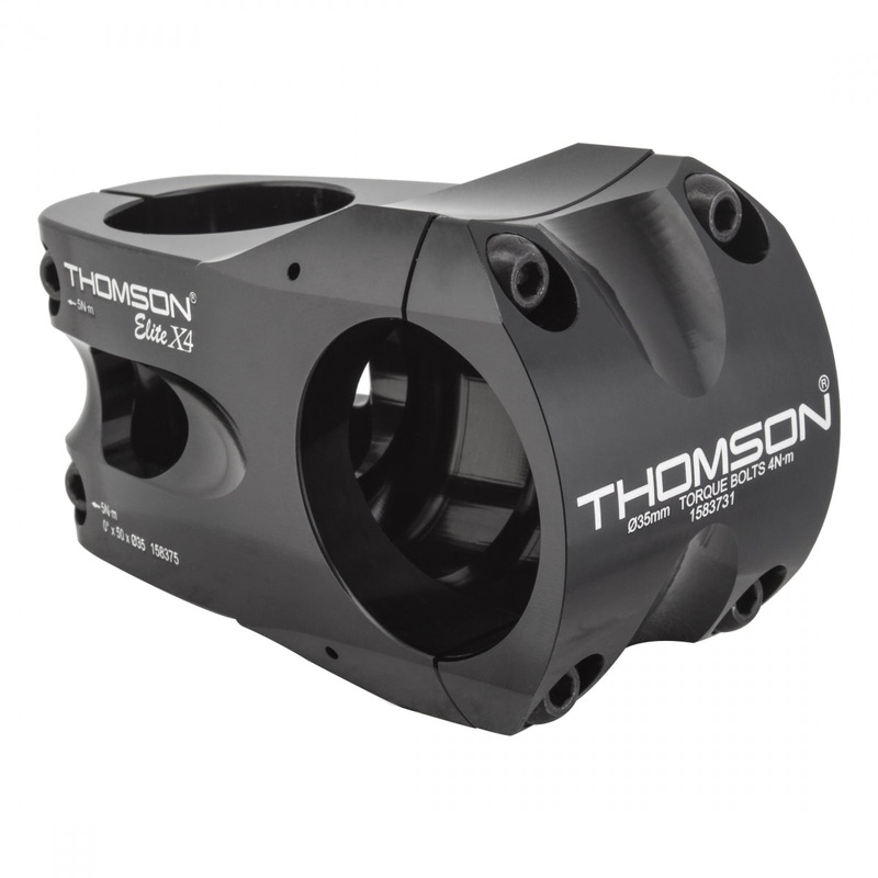 Thomson Elite X4 Mountain Stem – 50mm, 35 Clamp, +/-0, 1 1/8″, Aluminum, Black