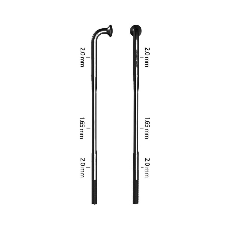 Zipp Sapim D-Light J-Bend Bicycle Spokes  Black, Lightweight Alloy, Durable Performance for Road & Mountain Bike Wheel Builds 280