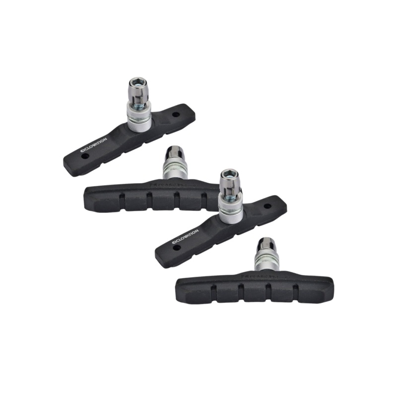 Ciclovation MTB Threaded Brake Shoes – All Weather Compound, Aluminum Rim Compatibility (Pack of 2)