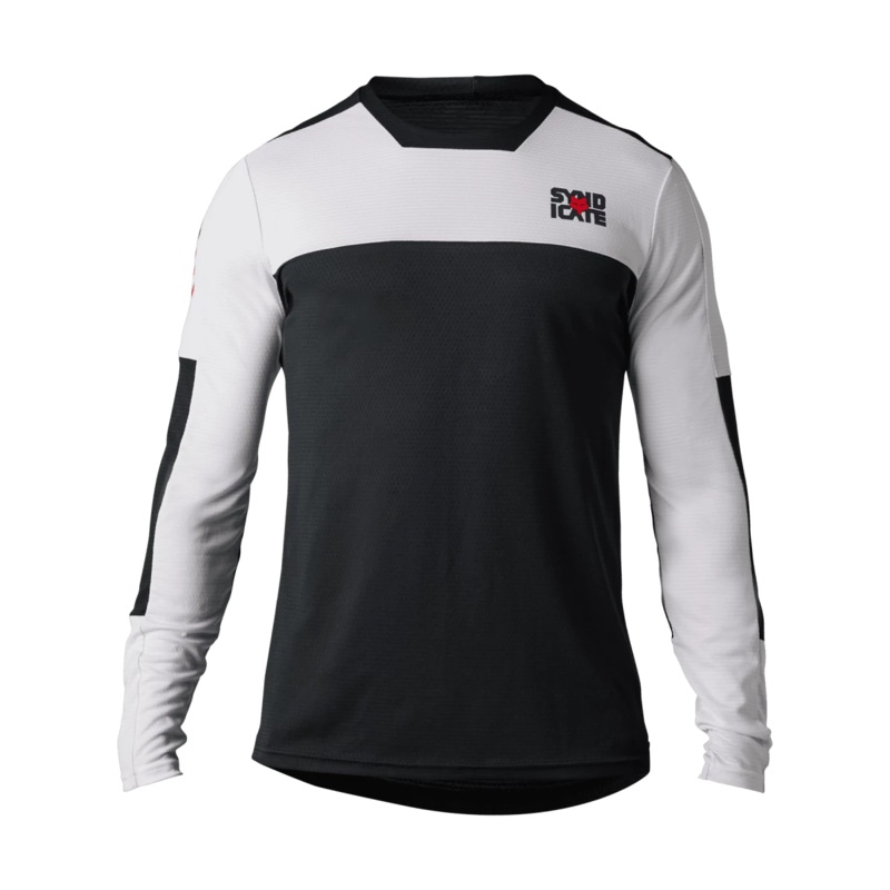 Fox Racing Defend Long Sleeve MTB Jersey – Syndicate – White-Black White – Black Small