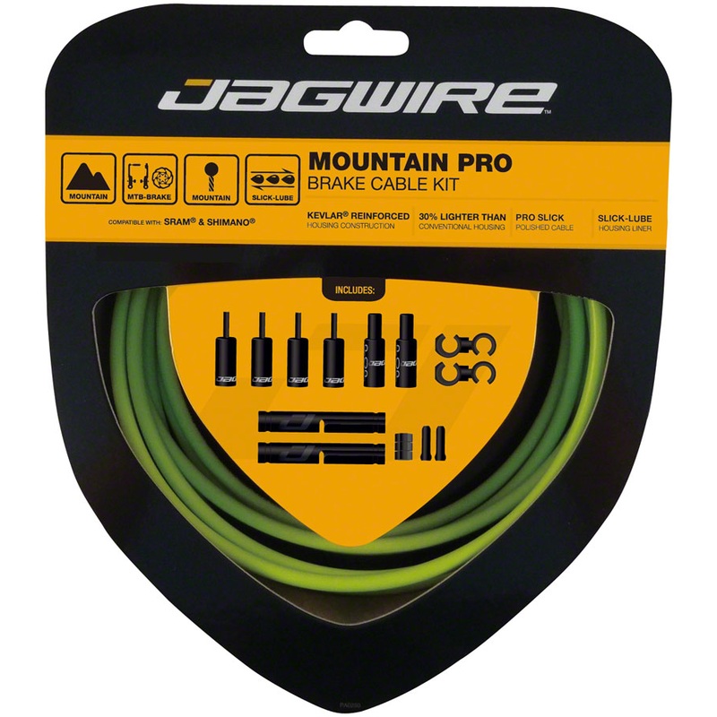 Jagwire Pro Brake Cable Kit Mountain SRAM/Shimano Organic Green