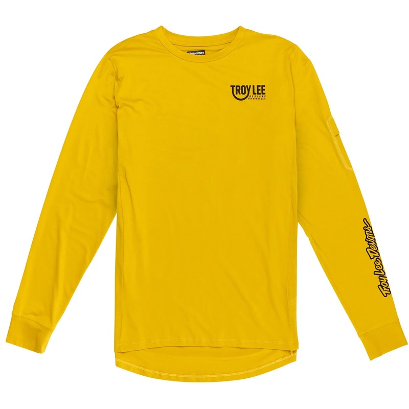 Troy Lee Designs Ruckus Long Sleeve Ride Tee – Eyez – Safron Safron Small