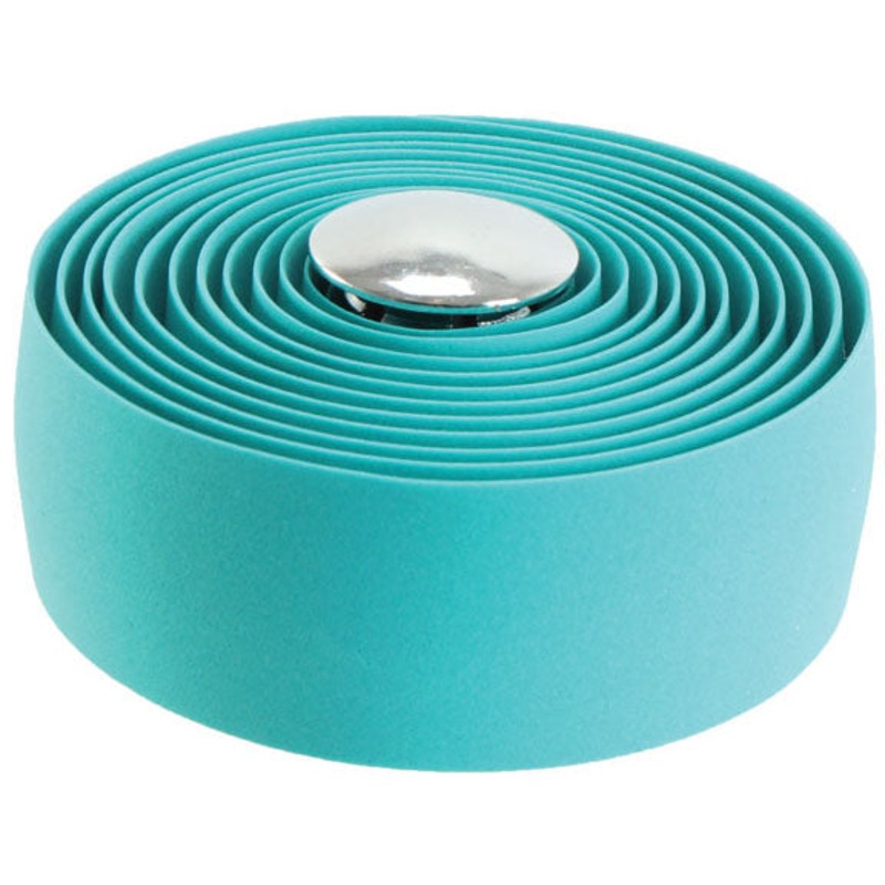 Soma Thick and Zesty Bar Tape  Shock-Absorbing EVA, Durable Comfort, Stylish Colors for Road Cycling, with Chrome Plugs & Finish Tape Teal
