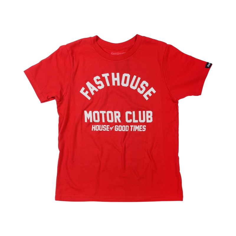 Fasthouse Brigade Tee – Youth – Red Red X-Small