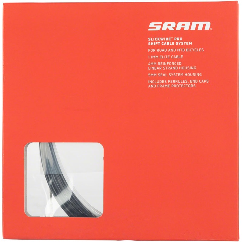SRAM SlickWire Pro Shift Cable Housing Kit – Road/MTB – 4mm – Reinforced Linear Strand – Black