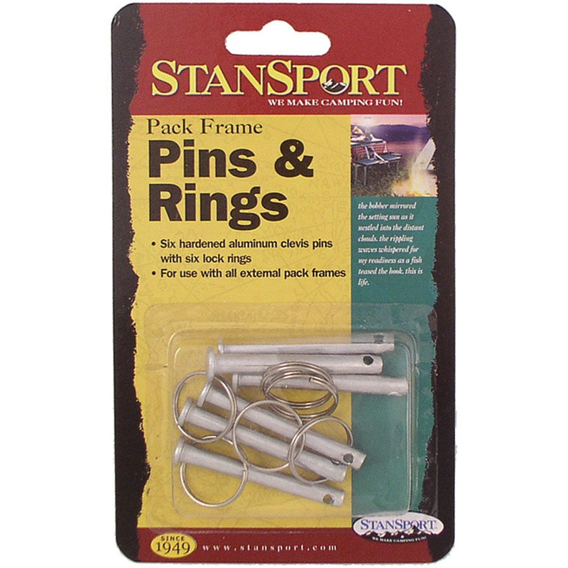 Stansport Clevis Pin & Rings Set – Pack of 6 Clevis Pins & Rings