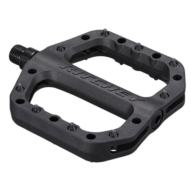 Ritchey Bigfoot Pedals  Reinforced Nylon Cycling Pedals with Chromoly Steel Axles, Adjustable Anti-Slip Pins, Lightweight, Durable BMX & Mountain Bike Footwear Black
