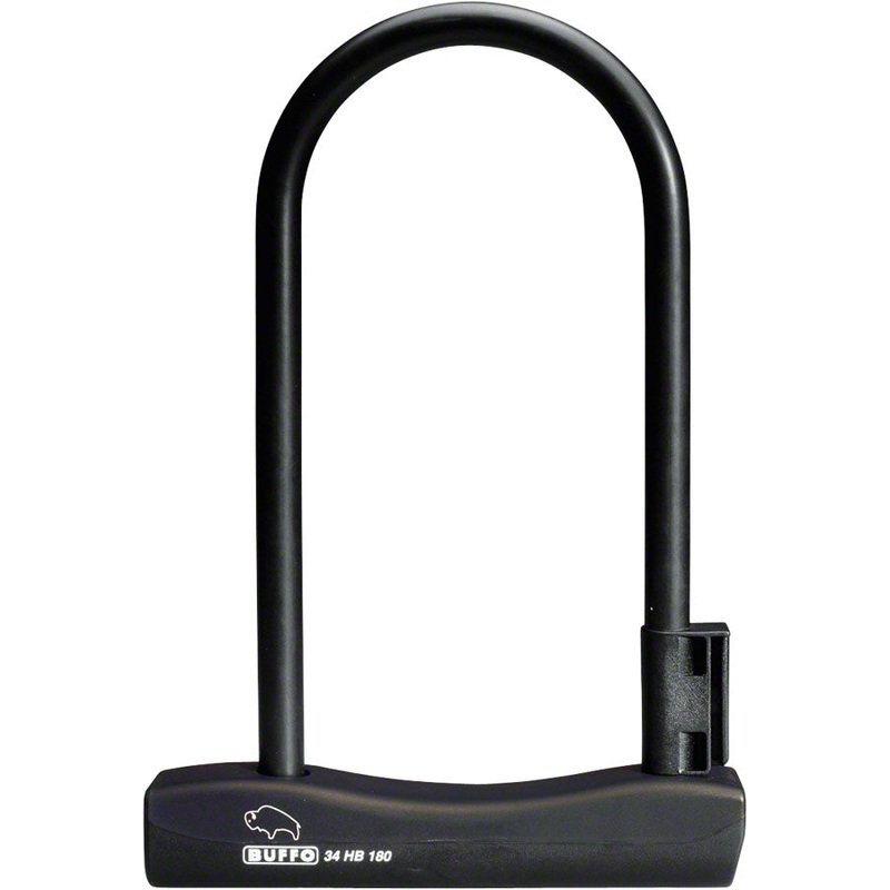 Abus Buffo U-Lock – 4 x 9″, Keyed, Black, Includes bracket