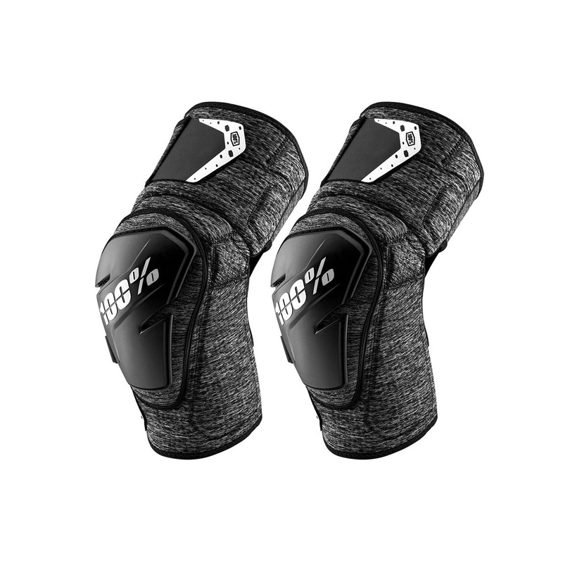 100% Fortis Knee Guard – Gray Heather-Black Gray Heather – Black Small/Medium