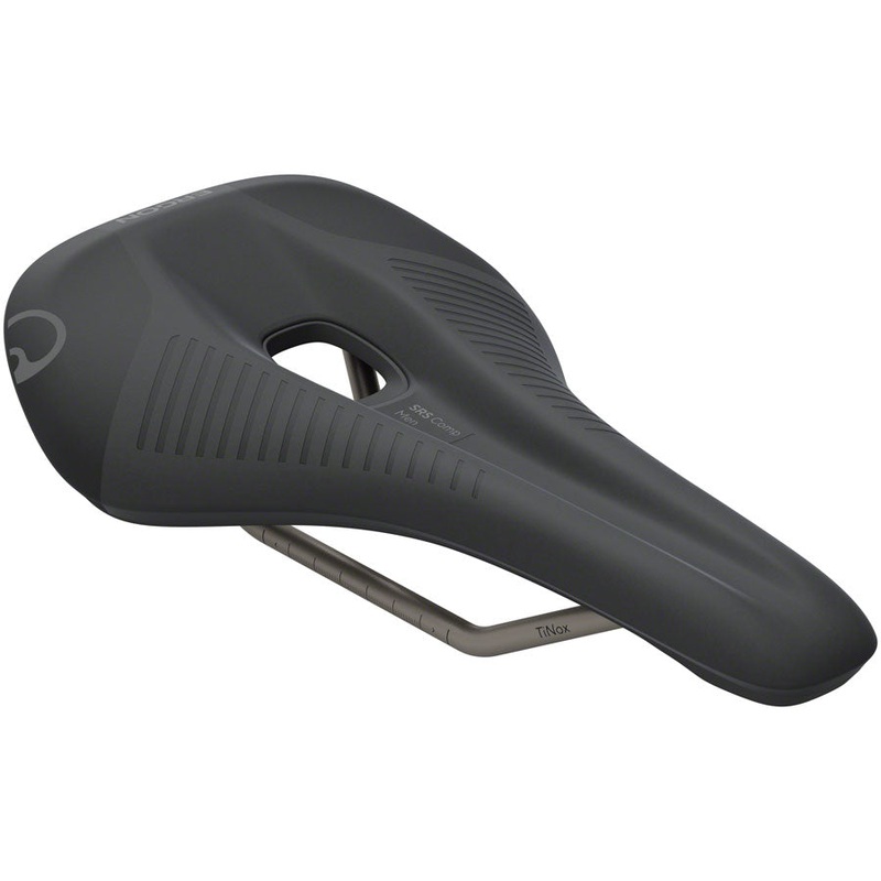 Ergon SRS Comp Saddle – TiNox XP, Black, Men’s, Small/Medium