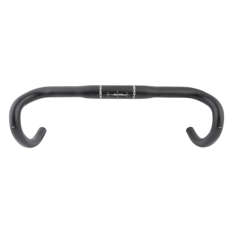 Thomson Road Alloy Drop Handlebar Aluminum 31.8mm 44cm Black Aero Profile