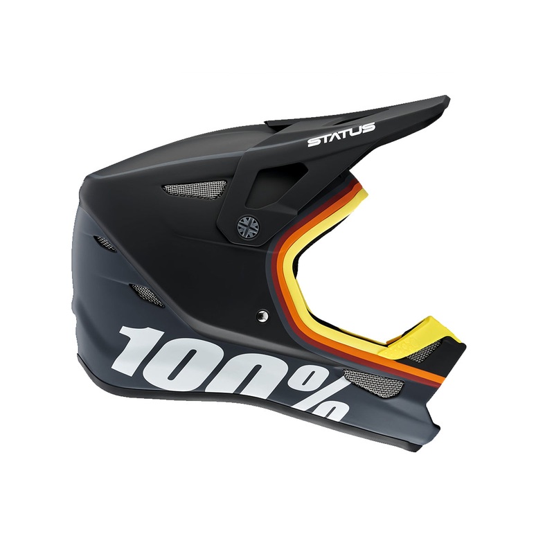 100% STATUS Full Face Helmet – Youth – Kramer Black Small