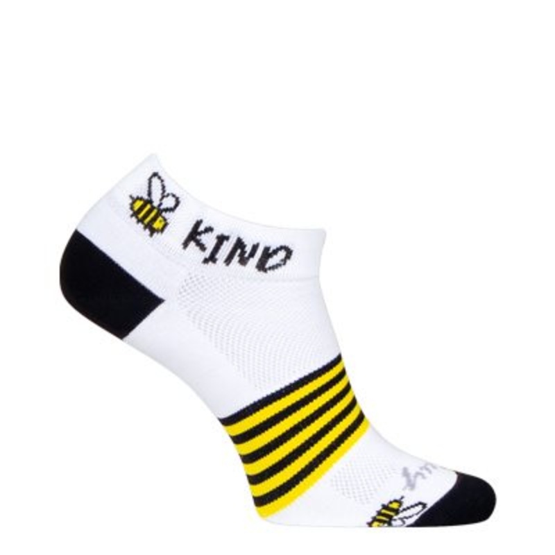 SockGuy 1″ Crew Sock – Womens – Bee Kind Bee Kind Small/Medium