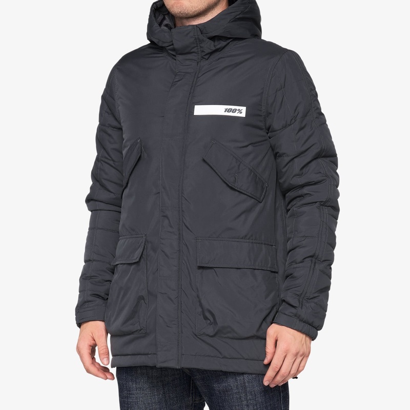 100% Tyro Jacket – Charcoal Charcoal Small