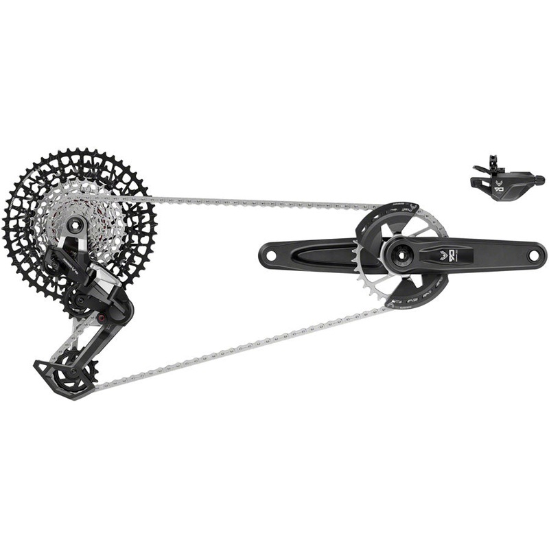 SRAM Eagle 90 T-Type Groupset – 175mm Wide Crank, 32t Chainring, Trigger Shifter, 10-52t 12-Speed Cassette, Rear