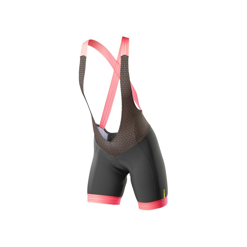 Mavic Sequence Pro Bibshort – Womens – Black-Coral Black – Coral Small